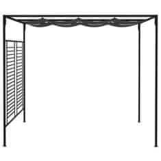 Vidaxl Paviljon z zložljivo streho 4x3x2,3 m antraciten 180 g/m²