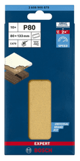 BOSCH Professional EXPERT C470 brusni papir z 8 luknjami za vibracijske brusilnike, 80 x 133 mm, G 120, 10 kosov (2608900881)