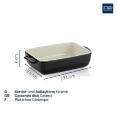 Kela Keramični pekač MALIN 32 x 19 cm črn KL-11935