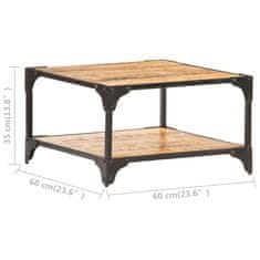 Vidaxl Klubska mizica 60x60x35 cm trden mangov les
