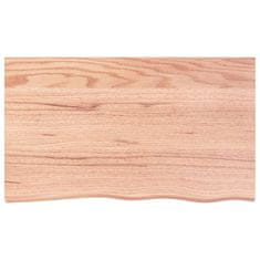 Vidaxl Kopalniški pult svetlo rjav 100x60x4 cm obdelan trden les