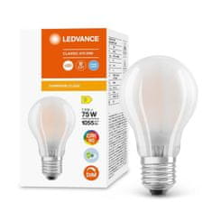 LEDVANCE Zatemnitvena LED žarnica E27 A60 7,5W = 75W 1055lm 4000K Nevtralno bela 300° CRI90 Filament Mlečna Superior