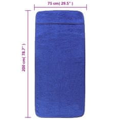 Vidaxl Brisače za plažo 2 kosa kralj. modre 75x200 cm tkanina 400 GSM