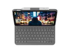 Logitech Slim Folio za iPad (10. Gen) ovitek s tipkovnico, SLO gravura, siv (TABLOR080)