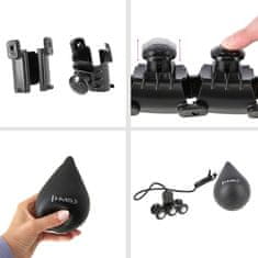 HMS Komplet masažnega obroča z utežmi HHW12 PLUS Size in pasu za hujšanje BR163 black
