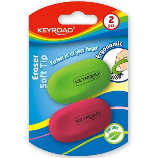 KEYROAD Gumijasta mehka konica 2 kosa - mešanica motivov