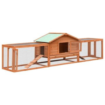 Vidaxl Zajčnik 310x70x87 cm trdna borovina in les jelke