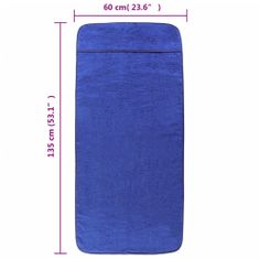 Vidaxl Brisače za plažo 4 kosi kralj. modre 60x135 cm tkanina 400 GSM