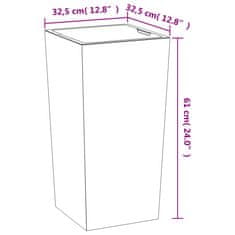 Vidaxl Korito z odstranljivo notranjostjo antracit 21/49 L PP beton