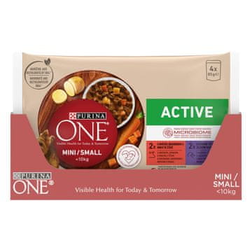 Purina ONE MINI/SMALL Active mokra hrana za aktivne odrasle pse do 10kg, 48x85g