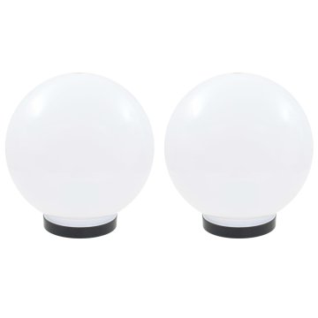 Vidaxl LED okrogle svetilke 2 kosa krogla 25 cm PMMA