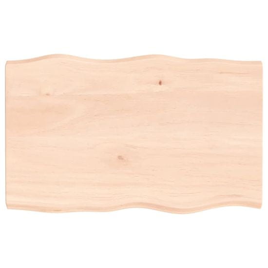Vidaxl Mizna plošča 80x50x4 cm neobdelana trdna hrastovina