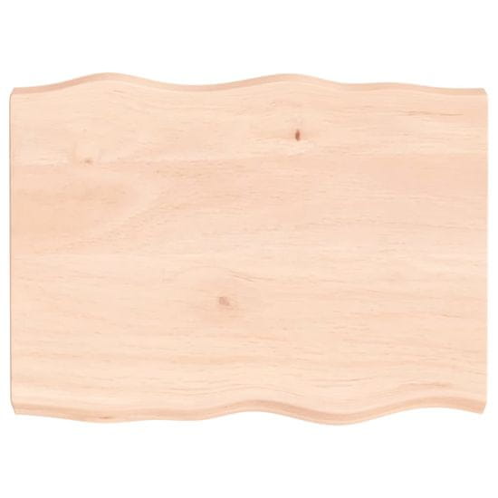 Vidaxl Mizna plošča 80x60x6 cm neobdelana trdna hrastovina