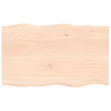 Vidaxl Mizna plošča 100x60x2cm neobdelana trdna hrastovina naraven rob