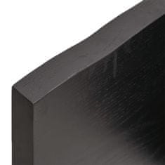 Vidaxl Stenska polica temno siva 40x40x4 cm obdelana trdna hrastovina