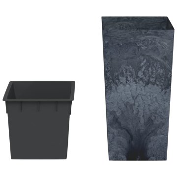 Vidaxl Korito z odstranljivo notranjostjo antracit 21/49 L PP beton