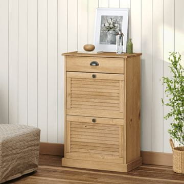 Vidaxl vidaXL VIGO Omarica za čevlje, 60x35x96 cm, masivni borov les