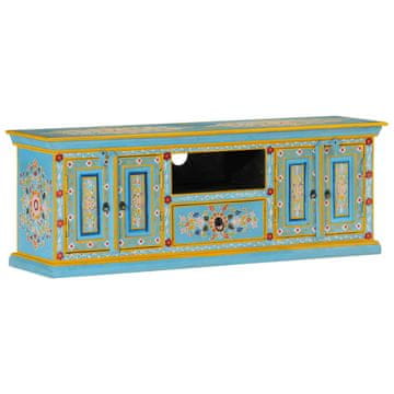 Vidaxl vidaXL TV omarica modra 110x30x40 cm masiven mangov les
