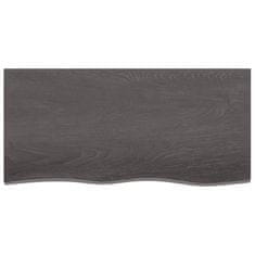 Vidaxl Kopalniški pult temno siv 100x50x6 cm obdelan trden les