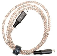 FIXED Polnilni kabel LED s priključki USB-C/USB-C in podporo PD, 1,2 m, USB 2.0, 60 W, mavrični (FIXDLED-CC-RA)