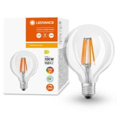 LEDVANCE Zatemnitvena LED žarnica E27 G95 11W = 100W 1521lm 4000K Nevtralno bela 300° CRI90 Filament Superior