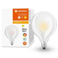 LEDVANCE Zatemnitvena LED žarnica E27 G125 11W = 100W 1521lm 2700K Topla bela 300° CRI90 Filament Mlečna Superior