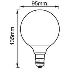 LEDVANCE Zatemnitvena LED žarnica E27 G95 11W = 100W 1521lm 4000K Nevtralno bela 300° CRI90 Filament Superior