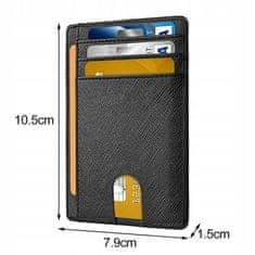 Korbi Tanek RFID Slim črni etui za kartice iz eko usnja