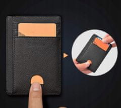 Korbi Tanek RFID Slim črni etui za kartice iz eko usnja