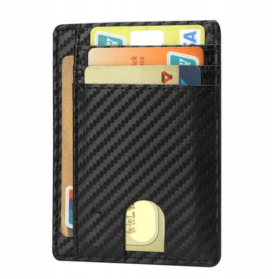 Korbi Slim RFID Črni Portfel iz Eko Usnja Zaščita Kartic