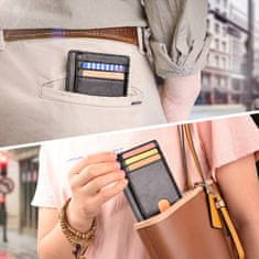 Korbi Cekin črna RFID slim denarnica za kartice Korbi