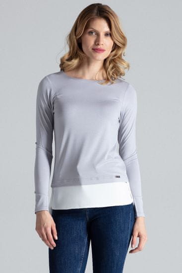 Figl Ženska majica z dolgimi rokavi Eiree M374 siva