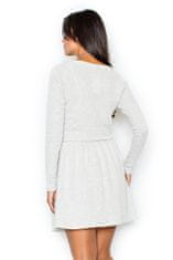Figl Ženska mini obleka Bedird M334 svetlo siva L