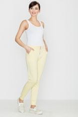 Lenitif Elegantne ženske hlače Condwirddhin K153 rumena XS