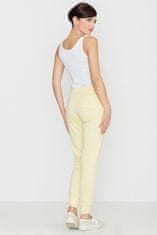 Lenitif Elegantne ženske hlače Condwirddhin K153 rumena XS