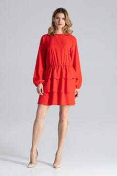 Figl Ženska mini obleka Linervudd M601 rdeča