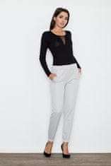 Figl Elegantne ženske hlače Clalla M556 siva S