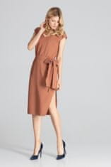 Figl Ženska mini obleka Launna M674 rjava XL