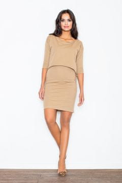 Figl Ženska mini obleka Glengaine M206 bež