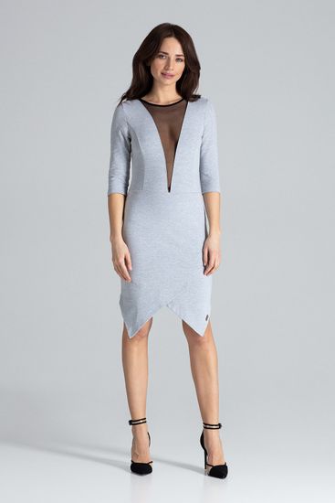 Lenitif Ženska mini obleka Colgrengoire L012 siva