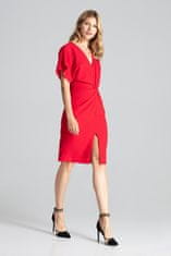 Figl Ženska mini obleka Gaherddhin M687 rdeča XL