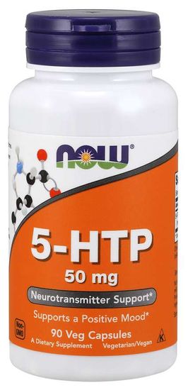 NOW Foods 5-HTP, 50 mg, 90 rastlinskih kapsul