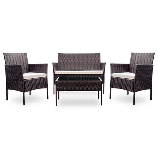 Aga Vrtna ratanova garnitura MR4253 Temno rjava
