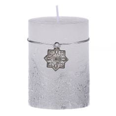Autronic božična sveča, srebrna barva. 453g vosek. SVW1292-STRIBRNA