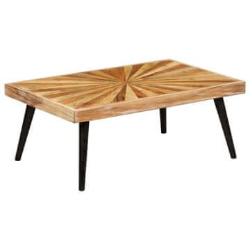Vidaxl Klubska mizica iz trdnega mangovega lesa 90x55x36 cm