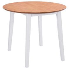 Vidaxl Zložljiva jedilna miza okrogla MDF bele barve