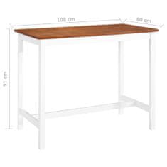 Vidaxl Barska miza iz trdnega lesa 108x60x91 cm