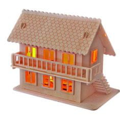 Woodcraft Lesena 3D sestavljanka Villa