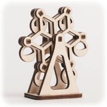 CuteWood Lesena 3D sestavljanka vrtiljak