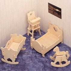 Woodcraft Lesena 3D sestavljanka otroška soba